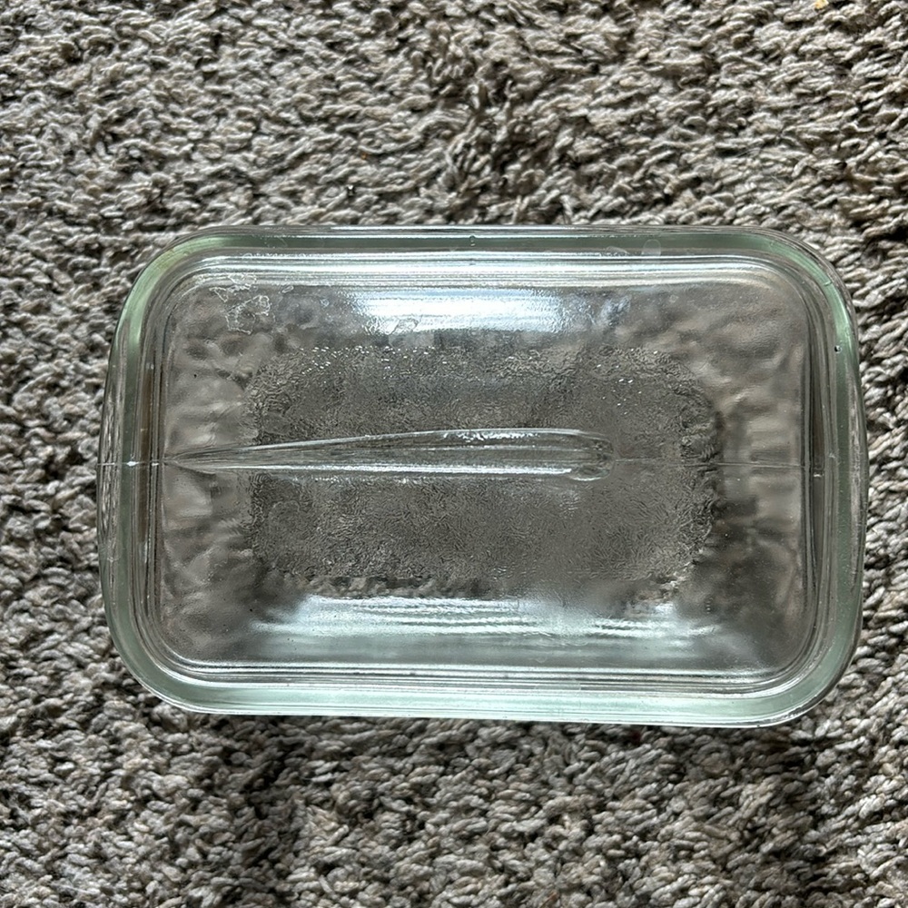 Vintage Glasbake Loaf Pan with Fin Lid